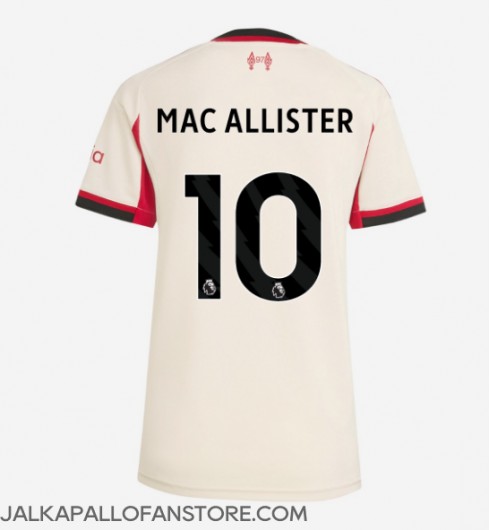 Liverpool Alexis Mac Allister #10 Vieraspaita Naisten 2025-26 Lyhythihainen Liverpool Alexis Mac Allister #10 Vieraspaita Naisten 2025-26 Lyhythihainen